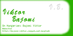 viktor bajomi business card